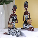 New Resin Vintage African Crafts Ornament Black Women Art