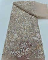 New Latest African Sequins Lace Fabric