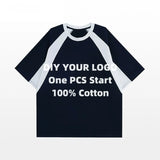 New Customized Print On Demand Photo  Brand Logo T Shirt