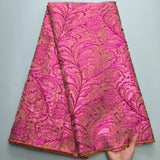 High Quality  Gilding African Jacquard Lace Fabric