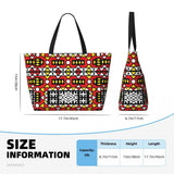 Women Large Capacity African Wax Design Gym Beach Travel Bags