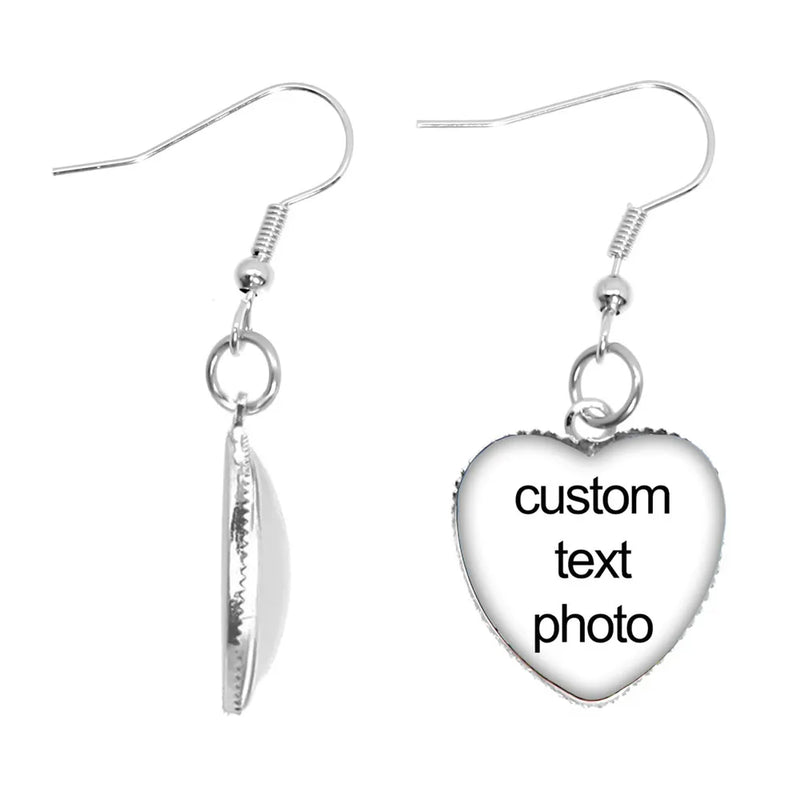 New  Custom Photo Drop Earrings