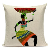 New African Woman Cushion Cover