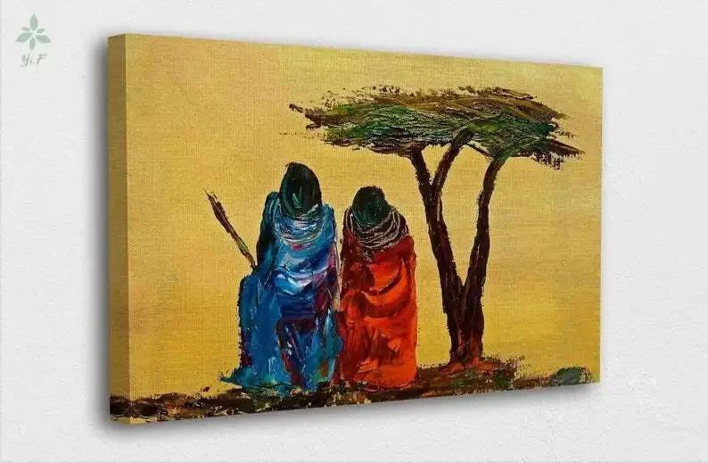 African Ethnic Tribe Art Canvas Wall Decoration