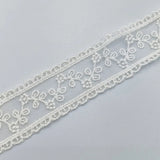 3.6 cm Length 270 cm DIY White Beige Embroidery Lace