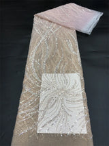 New Nigerian Heavy Beaded Lace Fabric