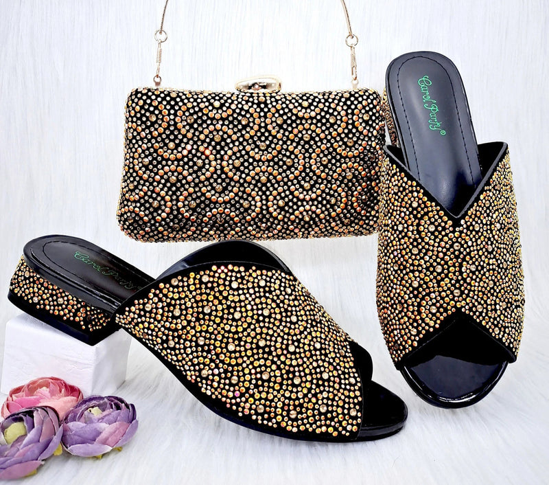 Africa Popular High Heel Shoe Bag Set