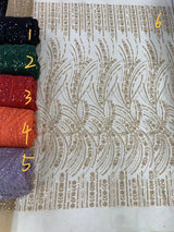 New Luxury Heavy bead African Sequins Lace Fabric