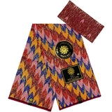 Newest Kente Golden African Wax Fabric