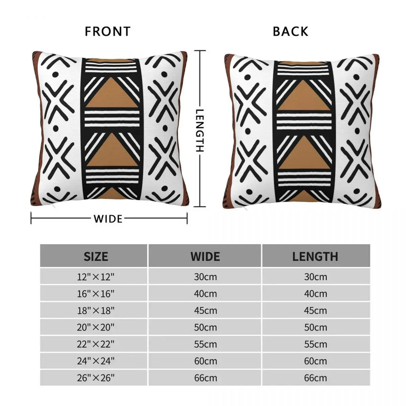 African Tribal Bogolan Pattern Pillowcase Polyester Pillows Cover