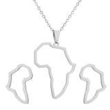 Women's Africa map pendant necklace