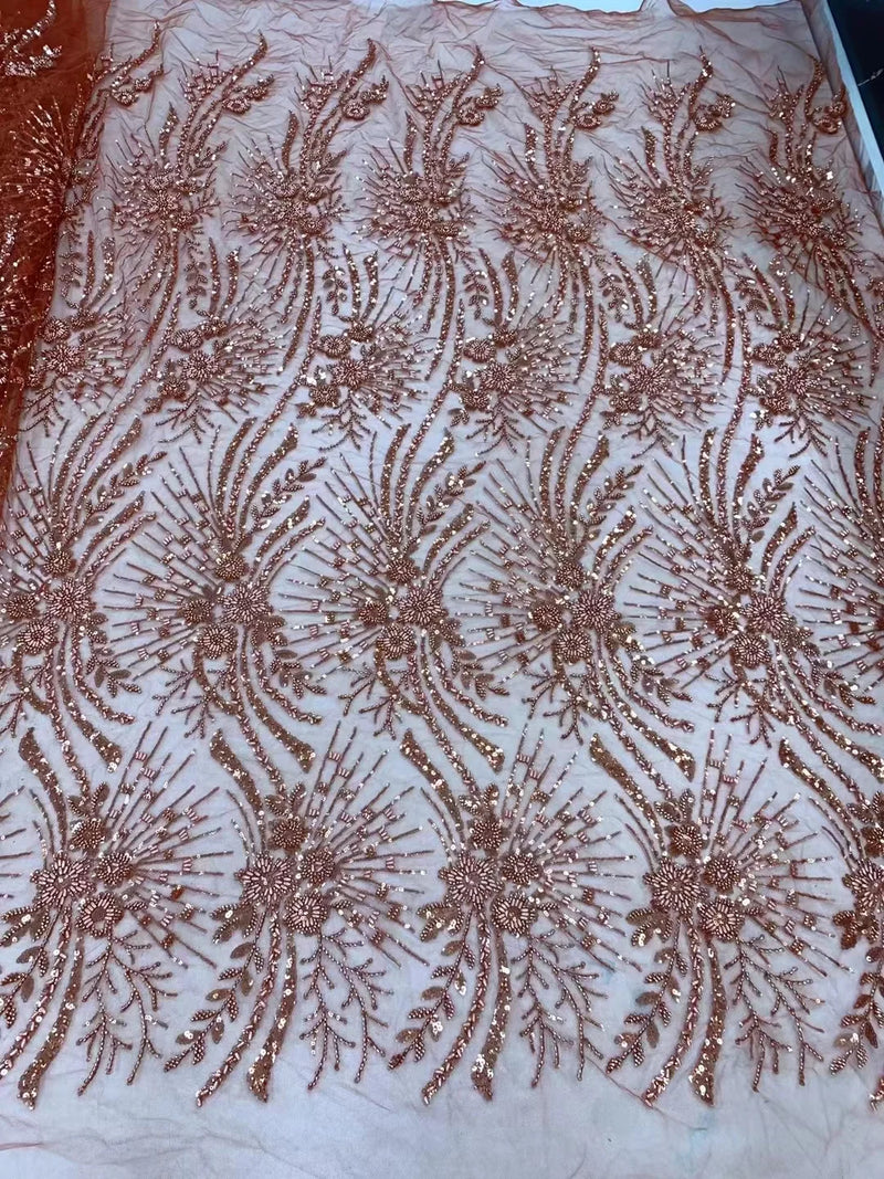 New Luxury African Sequins Beaded Lace Fabric