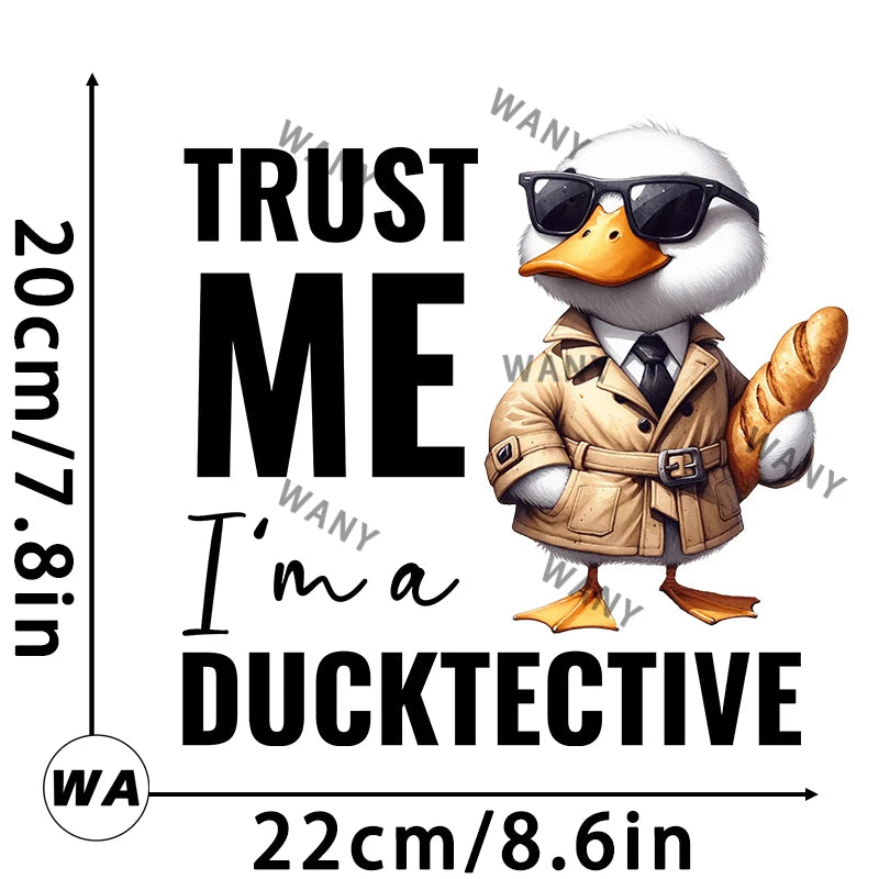 Interesting duck quotes Iron Patch Heat Transfer Printing  On Clothes