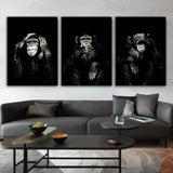 Funny Monkey HD Poster Canvas Painting Wall Art