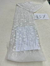 New Fashion French Embroidery Beaded Tulle Lace Fabric