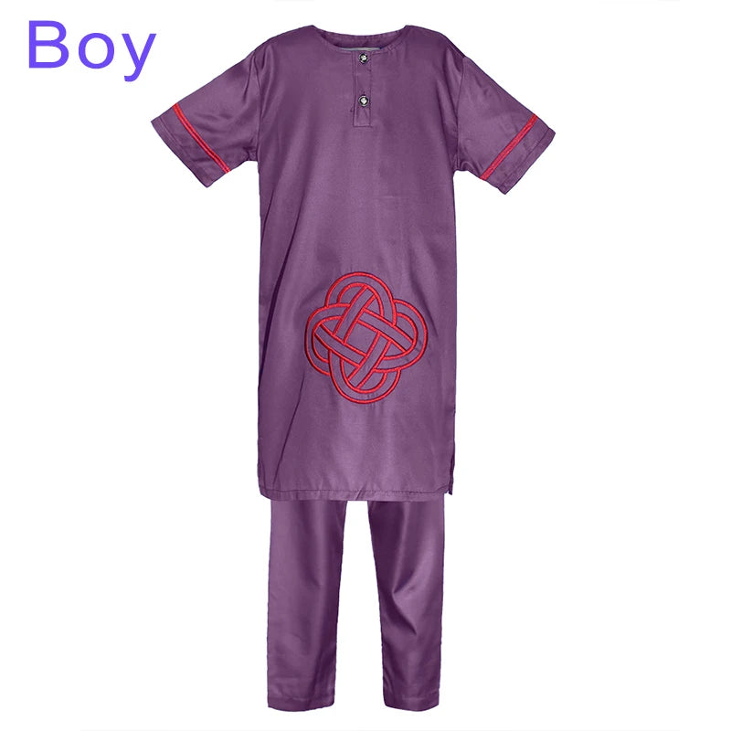 New African Children Clothing Africa Kid Boy Girl Dashiki Shirts Suits Two 2 Piece Set Kids Outfit Child Girls Top Pant Sets