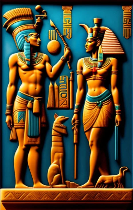 Black Golden Ancient Egyptian Art Prints 3D Posters