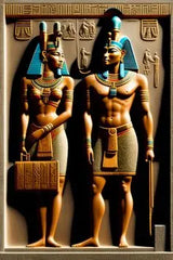 Black Golden Ancient Egyptian Art Prints 3D Posters