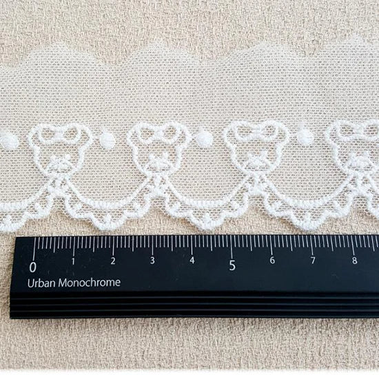 New Little Bear Cotton Mesh Embroidery Lace