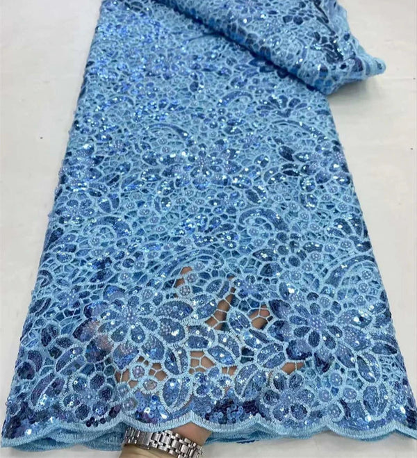 OIMG Nigerian Guipure Cord Lace Fabric