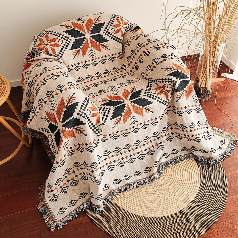 New Oversized Boho Throw Blanket