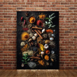 African Modern Grains Spices Spoon Peppers Poster