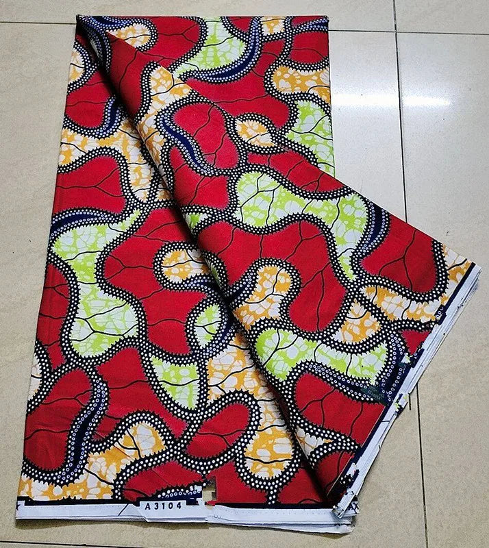 100% Cotton Ankara Wax Block Prints Batik Dutch High Quality Fabric