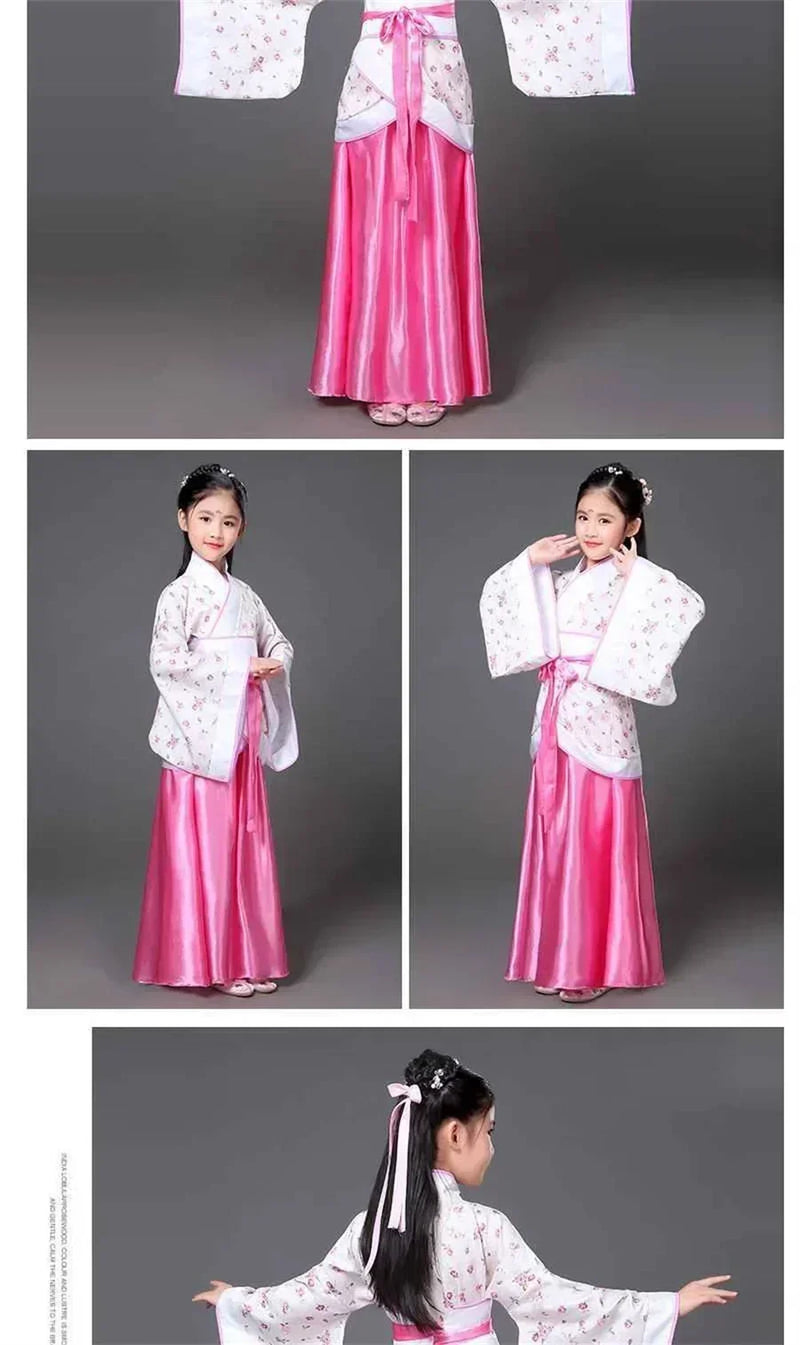 Children Girls Lion Dance China Clothing