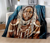 New Cartoon Africa Ethiopian Painting Art Blanket