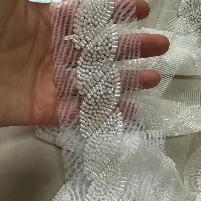 90cm Sequin Pearl Beaded Lace