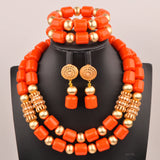 New Artificial Coral Bead Necklace Sets