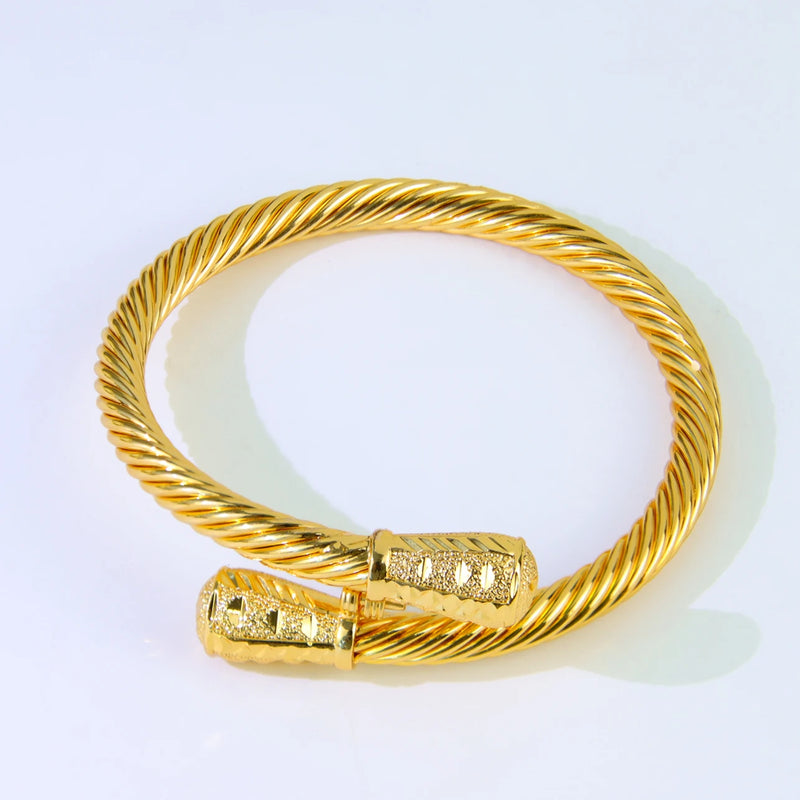 New Dubai Gold Plated Cuff Bracelets