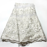 High Quality Lace Beads Mesh French Tull Lace Fabric