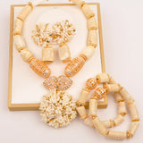 Original Orange Coral Beads Necklace Set