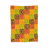 African Bogolan Mudcloth Pattern Blanket