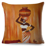 African Woman Home Decor Pillow Case