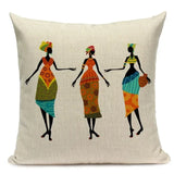 New African Woman Cushion Cover