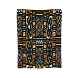 African Bogolan Mudcloth Pattern Blanket