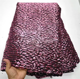 New Fuchsia Pink African Brocade Jacquard Fabric