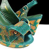 New Fashion Design African Style Banquet Shoes And Bag