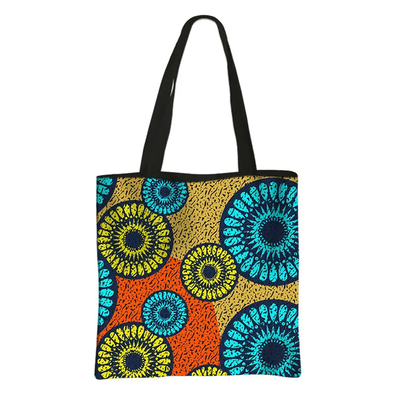 Afro Tribal Ethic Print Shopping Bag