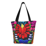 New Mexican Spanish Embroidery Flowers Tote Bags