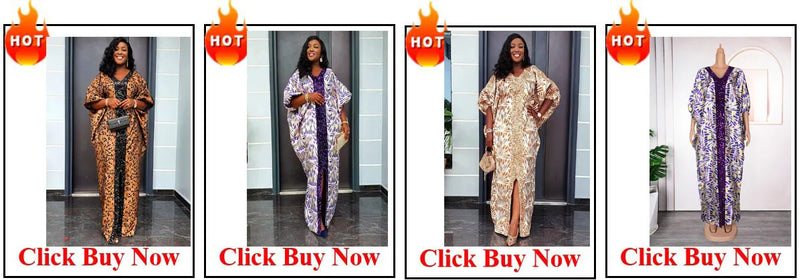 Summer Kaftan African V-neck Polyester Plus Size Long Maxi Dress