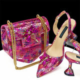 New Arrival African Wedding Shoes and Bag Set