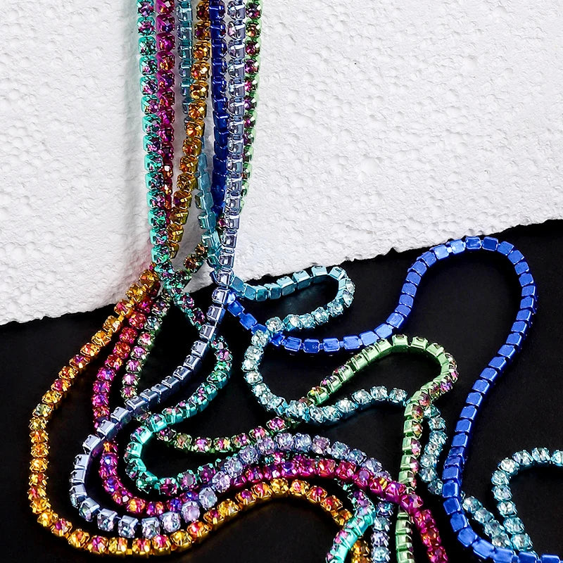 New roll Rhinestones Trim Cup Chain