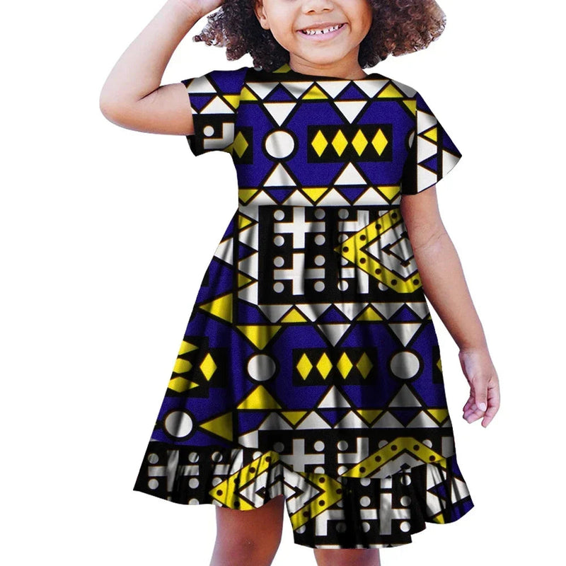 Summer Children Short Sleeves Dresses