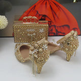 New Pointed Toe Bridal wedding shoes and Bag