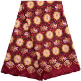 High Quality Embroidery African Cotton Voile Lace Dubai Fabric