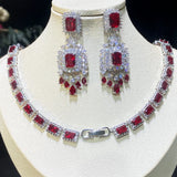 New Big Long Drop Wedding Bridal Dress Jewelry Set