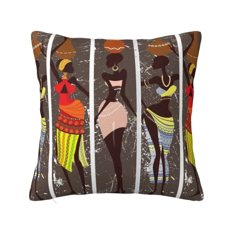 Africa Women Ethnic Style Soft Luxury Pillow Cases